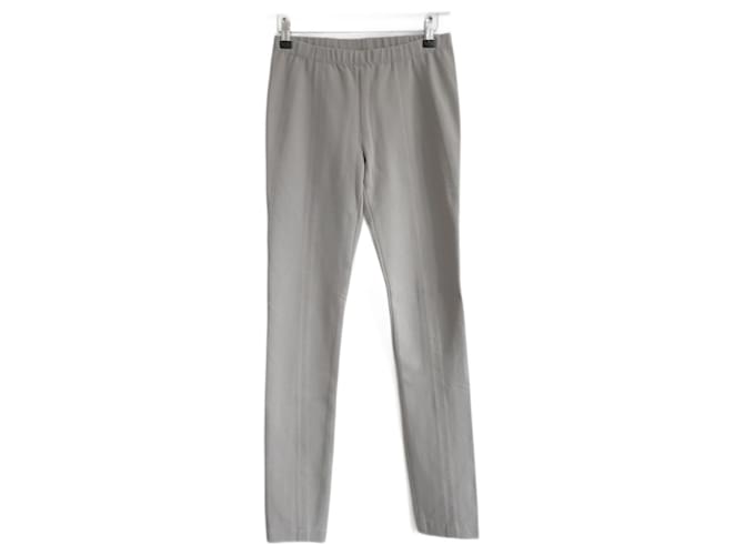 Donna Karan Matte Double Knit Zing Grey Slim Trousers Viscose  ref.1324809