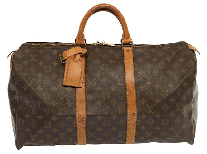 Louis Vuitton Keepall 50 Brown Cloth  ref.1324813