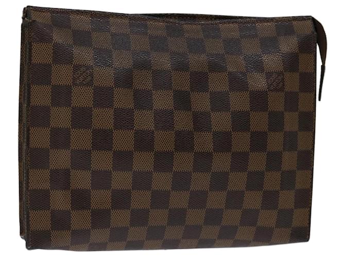 LOUIS VUITTON Damier Ebene Poche Toilette 26 Pouch N47543 LV Auth 70037  ref.1324956