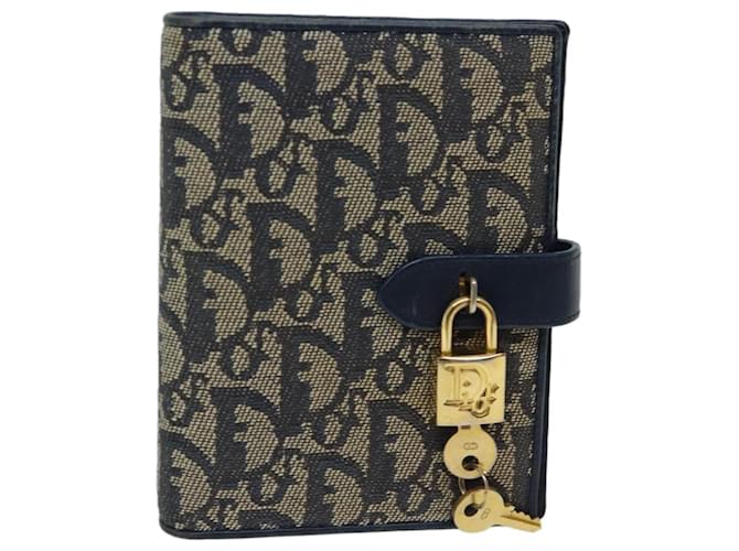 Christian Dior Trotter Canvas Day Planner Cover Navy Auth 69722 Navy blue  ref.1324971