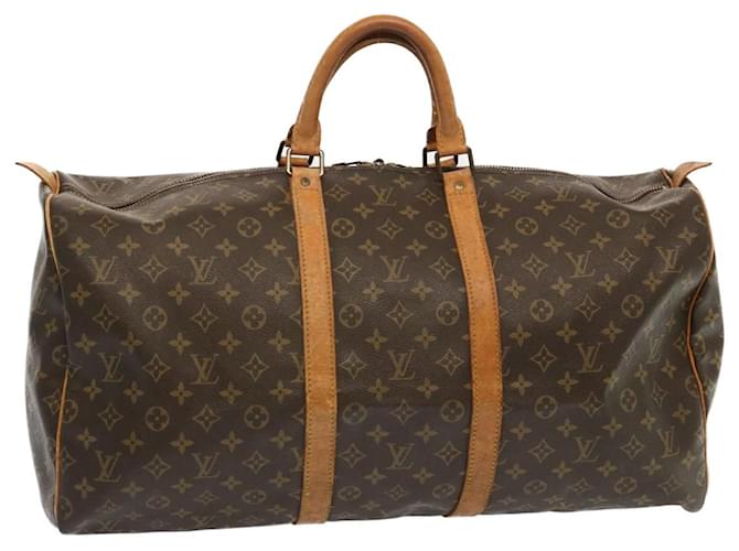 Louis Vuitton Monogram Keepall 55 Boston Bag M41424 LV Auth am5997 Cloth  ref.1324981