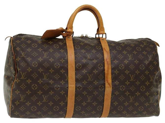 Louis Vuitton Monograma Keepall 55 Boston Bag M41424 Autenticação de LV 69491 Lona  ref.1324986