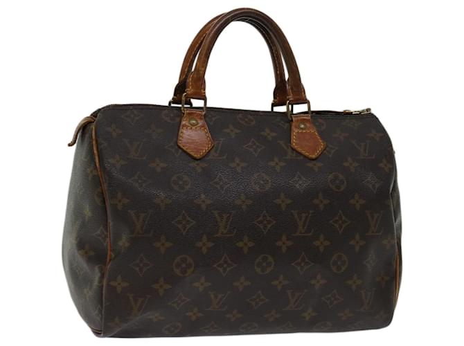 Louis Vuitton Monogram Speedy 30 Hand Bag M41526 LV Auth 68878 Cloth  ref.1325004