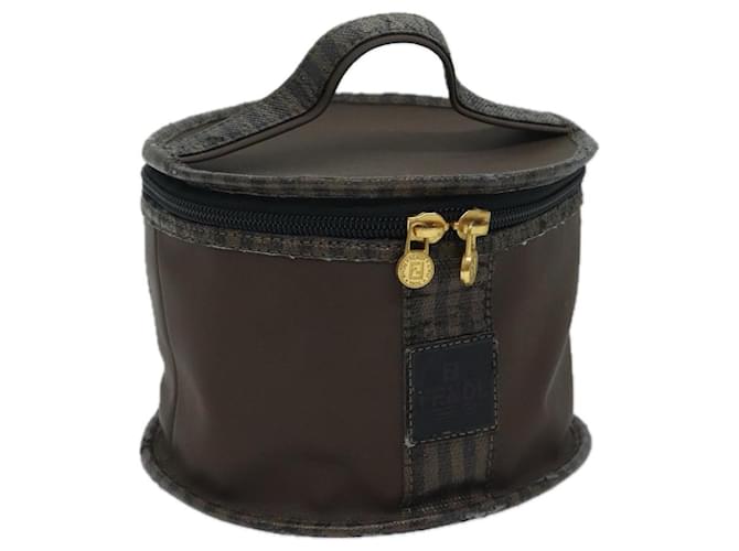 FENDI Vanity Hand Bag Nylon Brown Auth ep3715 Cloth  ref.1325011