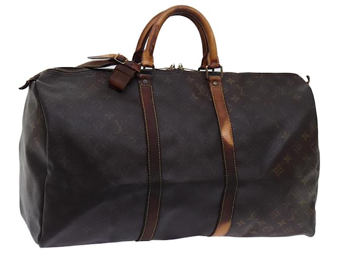 Louis Vuitton Monogram Keepall 50 Boston Bag M41426 LV Auth 69911 Cloth  ref.1325045