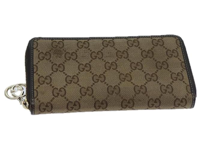 GUCCI GG Canvas Long Wallet Beige 212120 Auth ep3877  ref.1325057