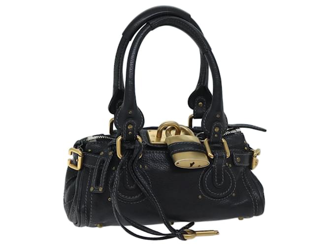Chloé Chloe Mini Paddington Hand Bag Leather Black Auth yk11536  ref.1325065