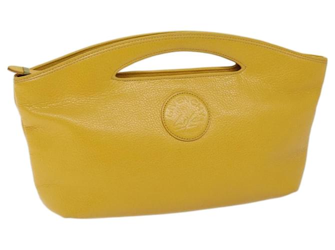 Bolsa de mão GIVENCHY em couro amarelo Auth bs13121  ref.1325070