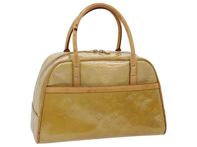 LOUIS VUITTON Monogram Vernis Tompkins Square Hand Bag Beige M91149 auth 69733 Patent leather  ref.1325072