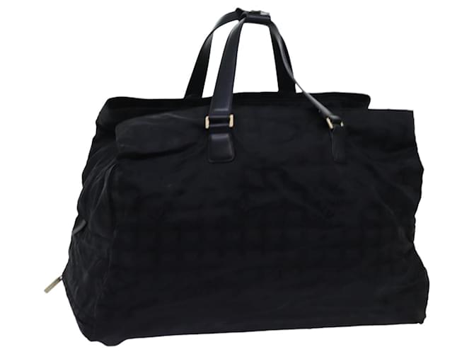 CHANEL Travel Line Carry Case Boston Bag Nylon Black CC Auth bs12217  ref.1325085