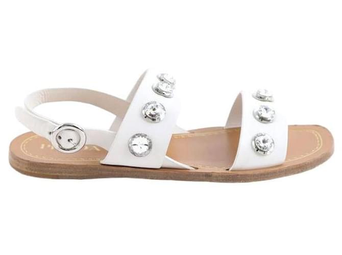 Prada Leather sandals White  ref.1325129