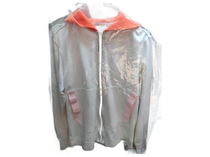 Stone Island Pullover Weiß Baumwolle Marina Logo Reflektierend