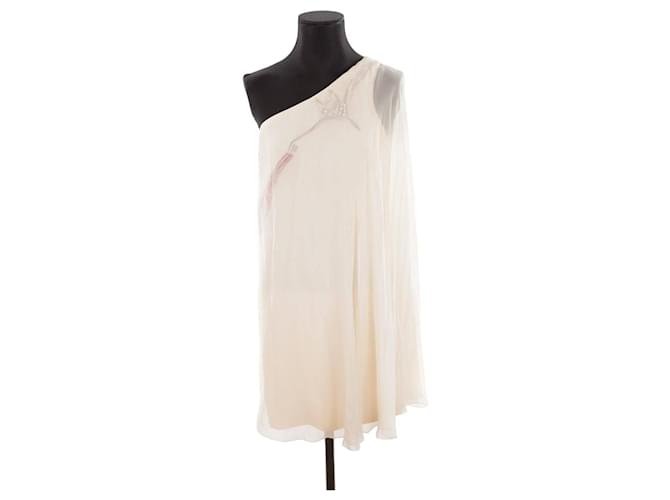Azzaro Silk dress Beige  ref.1325165