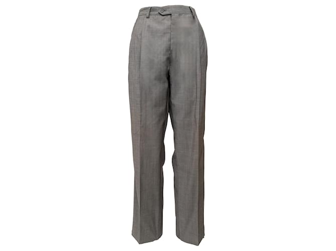 Valentino Super 120I pantaloni su misura di Grigio Lana  ref.1325187