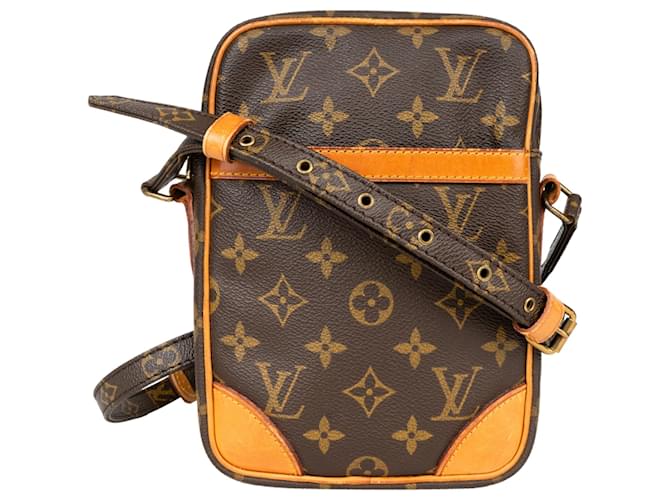 Louis Vuitton Canvas Monogram Danube Crossbody Bag Brown Leather  ref.1325251