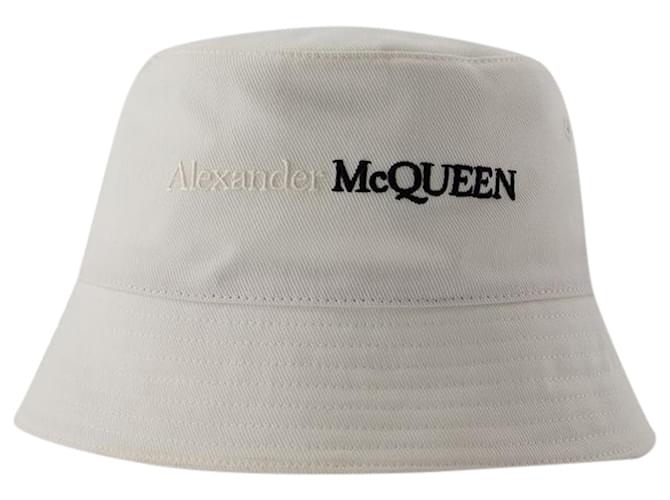 Classic Logo Bic Cap - Alexander McQueen - Cotton - White  ref.1325312