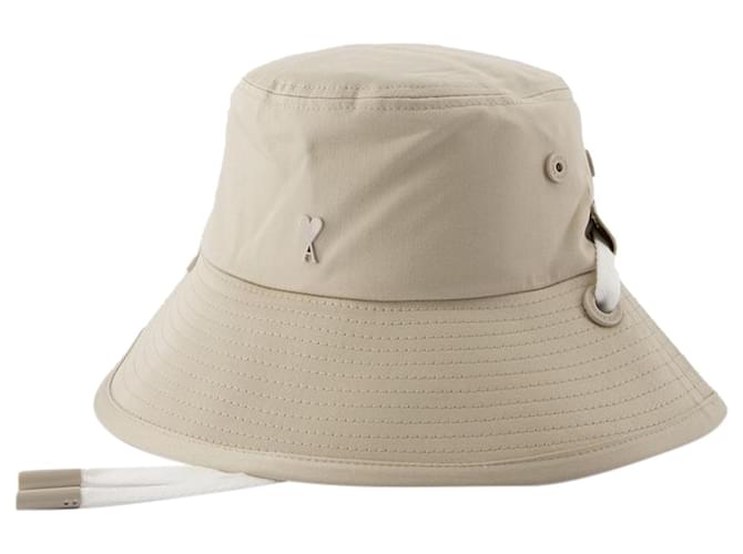 Adc Bucket Hat - AMI Paris - Cotton - Light Beige Brown  ref.1325313