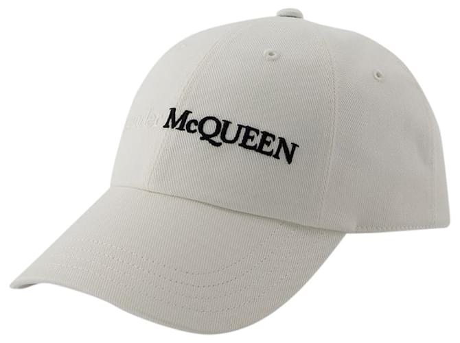 Classic Logo Bic Cap - Alexander McQueen - Cotton - White  ref.1325373
