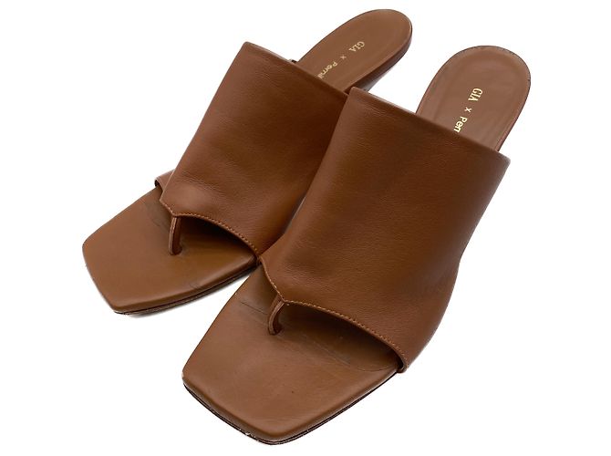 Autre Marque GIA X PERNILLE TEISBAEK mules & clogs T.EU 37 Leather Brown