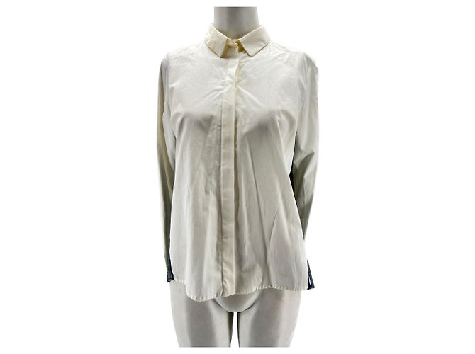 Chloé Stora top T.FR 38 Poliestere Bianco