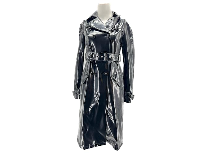 VERSACE  Trench coats T.fr 38 plastic Black  ref.1325430