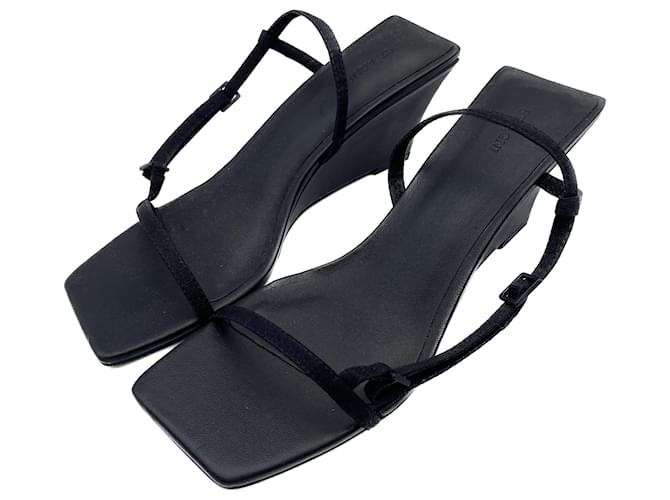 Autre Marque ST AGNI  Sandals T.eu 39 leather Black  ref.1325472
