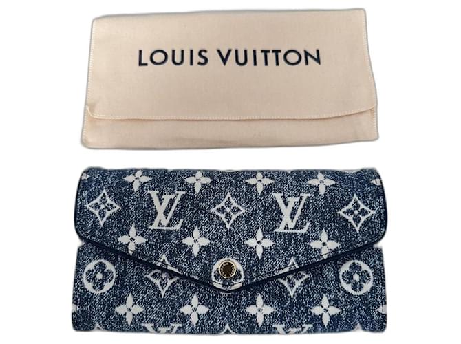 Louis Vuitton Sarah Denim Azul Couro John  ref.1325551