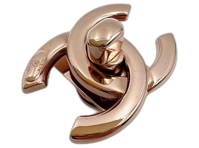 CHANEL original CC turnlock closure Golden