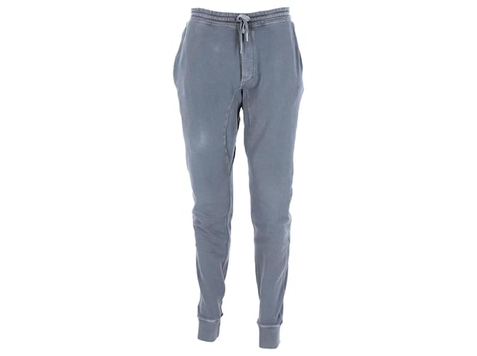 Pantalon de jogging en jersey Tom Ford en coton gris Bleu  ref.1325697