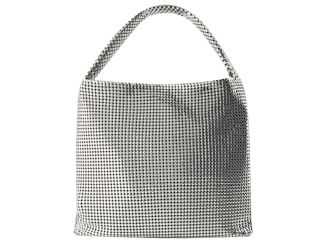 Pixel Tote Bag - Paco Rabanne - Aluminum - Silver Silvery Metallic  ref.1325753