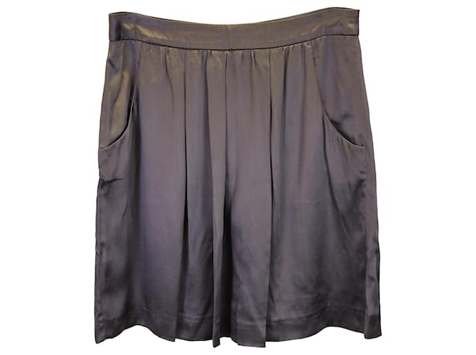 Hugo Boss Mini Skirt in Grey Silk  ref.1325807