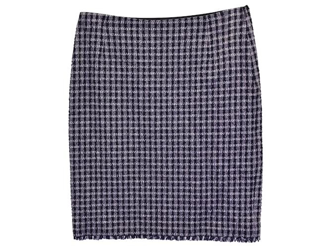 Max Mara Weekend Check Skirt in Blue Wool  ref.1325812
