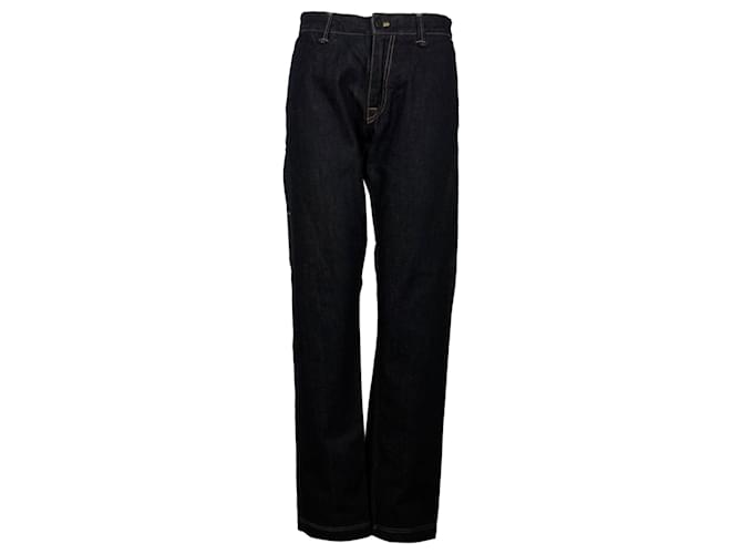 Fendi Straight-Leg Pants in Blue Cotton  ref.1325832