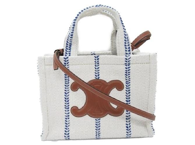 Céline Celine Triomphe Small Cabas Thais Canvas Tote Bag in sehr gutem Zustand Leinwand  ref.1325859