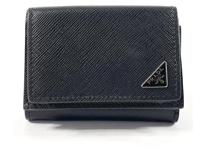 Prada Saffiano Trifold Geldbörse Kurze Geldbörse Leder 2MH021 inch  ref.1325905