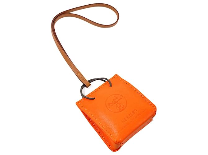 Hermès Hermes Milo Shopping Bag Charm Porte-clés en cuir en  ref.1325907
