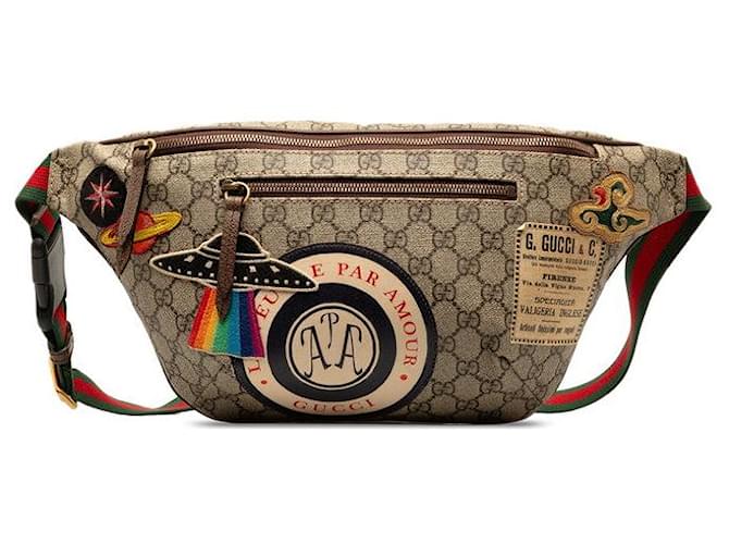 Gucci GG Supreme Courrier Belt Bag Belt Bag Canvas 529711 in good condition Cloth  ref.1325913