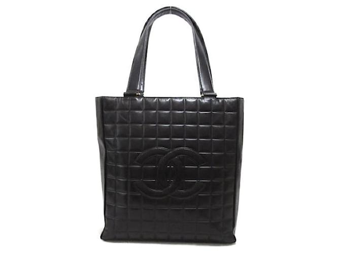 Chanel CC Chocolate Bar Tote Bag Sac cabas Cuir en bon état  ref.1325933