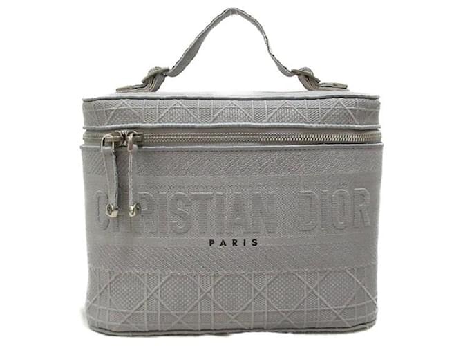 Dior Cannage Diortravel Vanity Case Bolsa de Maquiagem em Lona em Muito Bom Estado  ref.1325949