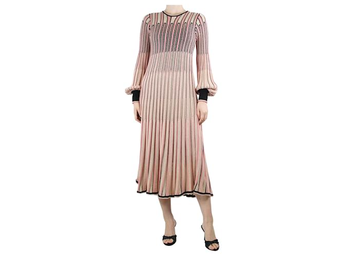 Zimmermann Pink and beige knit midi dress - size UK 10 Cotton  ref.1325976