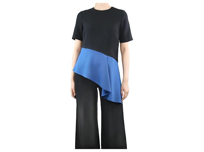 Balenciaga Black short-sleeved asymmetric top - size UK 10  ref.1325988