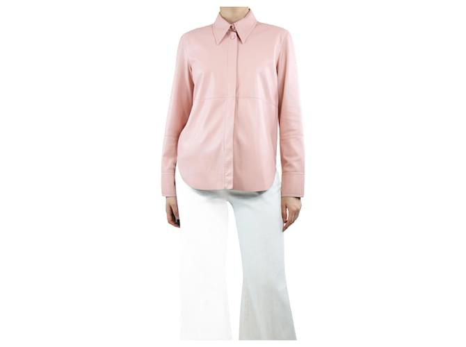 Nanushka Camisa rosa de piel sintética - talla S Poliéster  ref.1325989