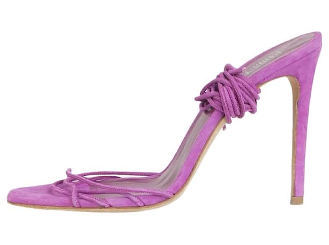 Paris Texas Purple strappy suede heels - size EU 37  ref.1325997