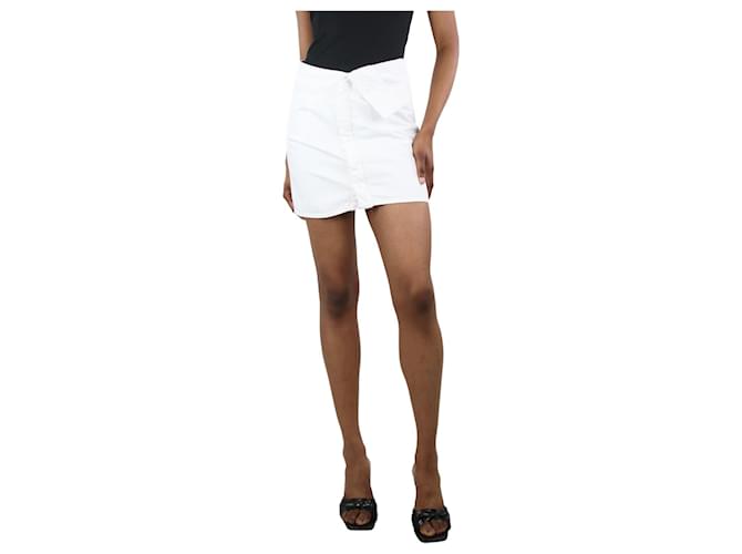 Jacquemus Mini saia jeans branca - tamanho UK 6 Branco Algodão  ref.1325999