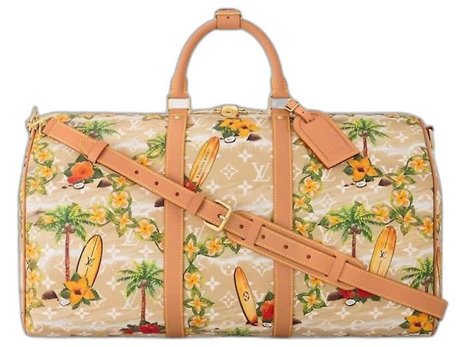 Abbesses Louis Vuitton LV Keepall Surfin monogram canvas new Beige