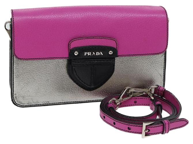 PRADA Shoulder Bag Leather Pink Auth bs13330  ref.1326115