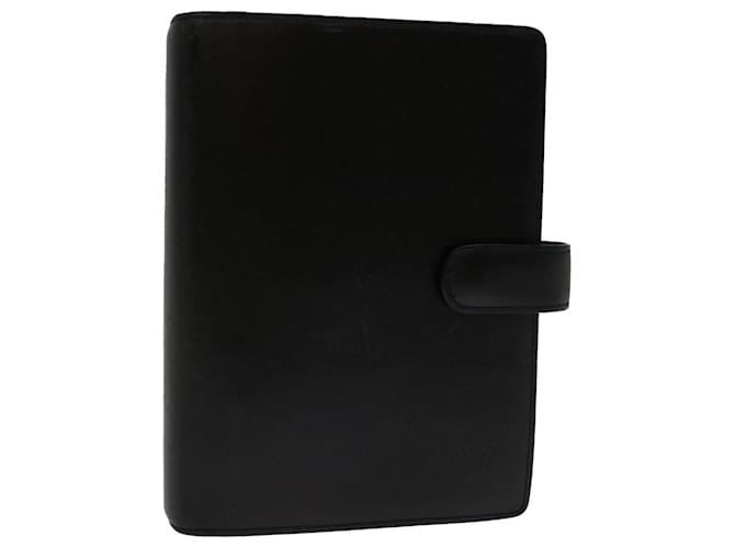 LOUIS VUITTON Nomad Agenda MM Day Planner Cover Black R20478 LV Auth bs13206  ref.1326117