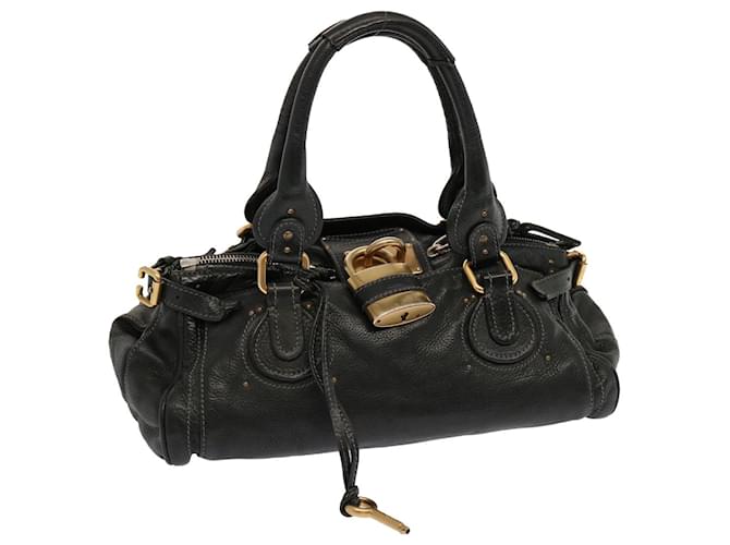 Chloé Chloe Paddington Hand Bag Leather Black Auth ki4267  ref.1326140