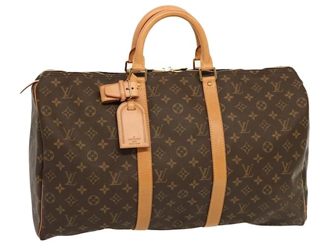 Louis Vuitton Monograma Keepall 50 Boston Bag M41426 Autenticação de LV 68881 Lona  ref.1326144