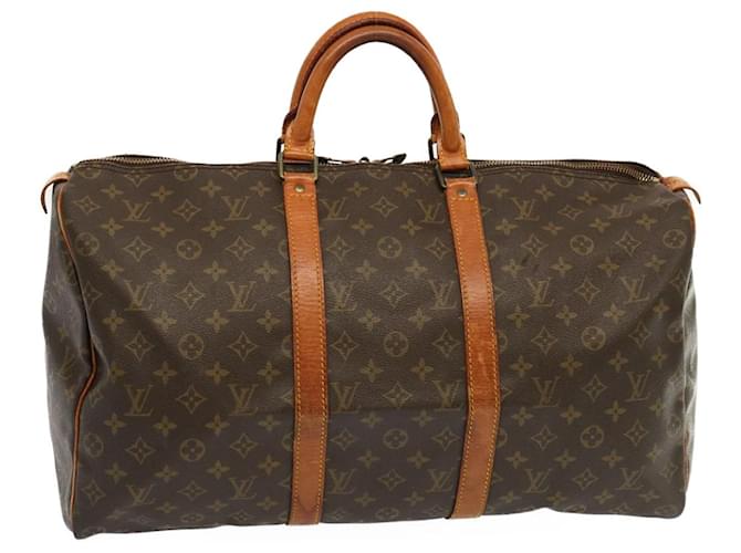 Louis Vuitton Monogram Keepall 50 Boston Bag M41426 LV Auth 69033 Cloth  ref.1326156